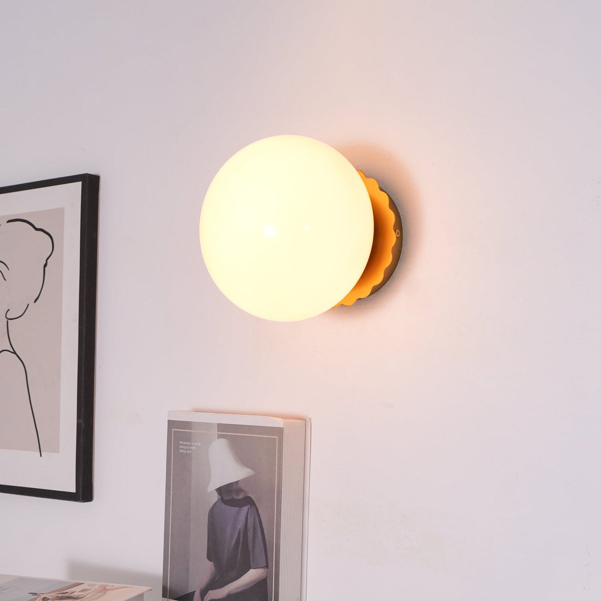 Stefan lampada da parete moderna minimalista in vetro