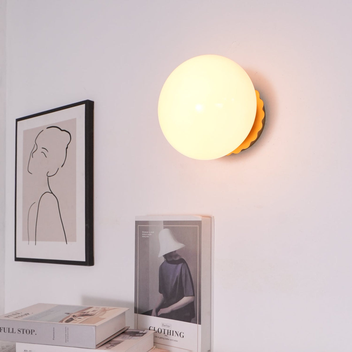 Stefan lampada da parete moderna minimalista in vetro