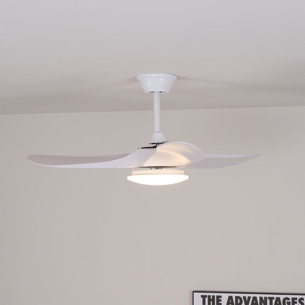 Oriken Ventilatore da soffitto con luce minimalista