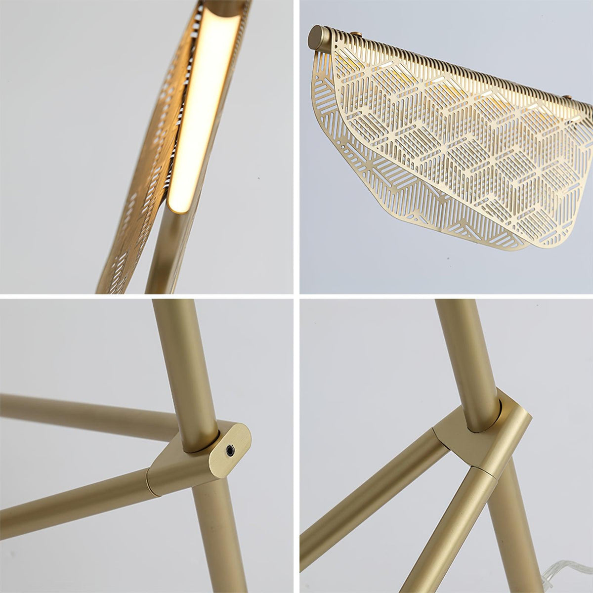 Triad Oro lampada da terra Geometrica