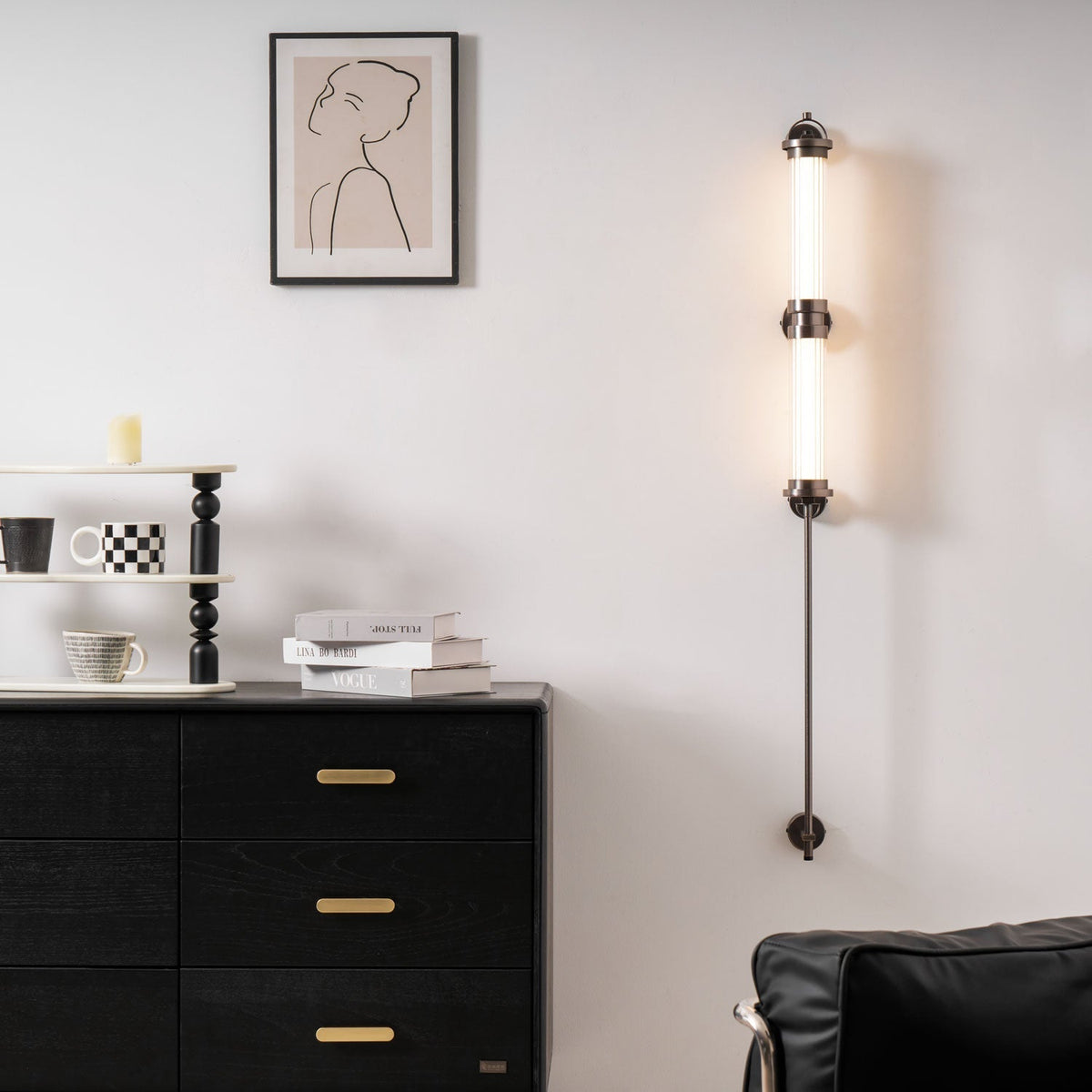 Eirirella applique in vetro verticale stile nordico