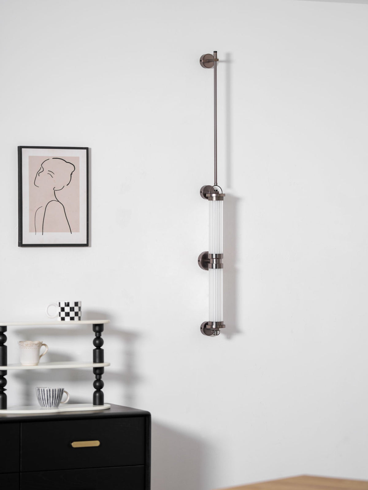 Eirirella applique in vetro verticale stile nordico