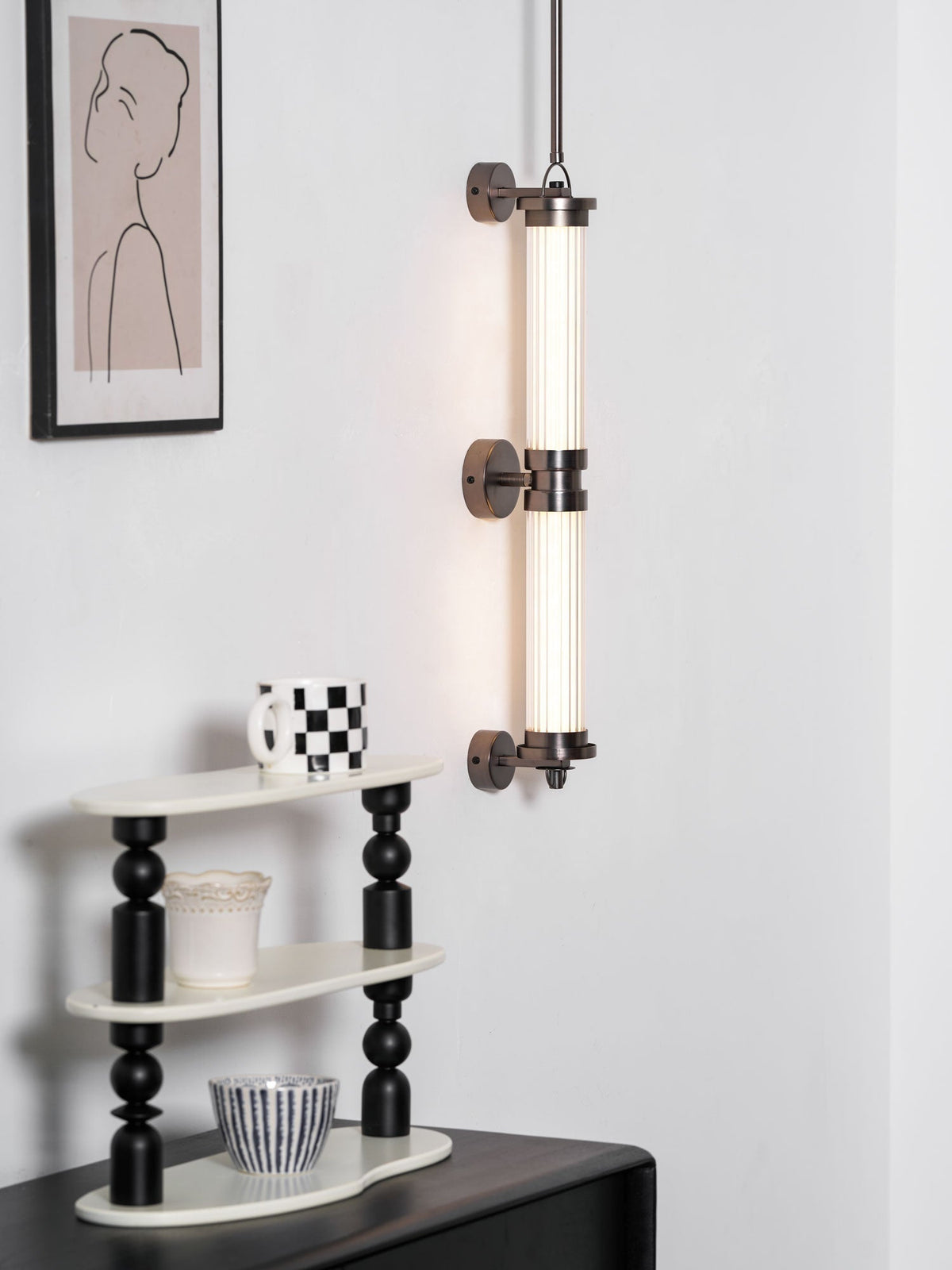 Eirirella applique in vetro verticale stile nordico
