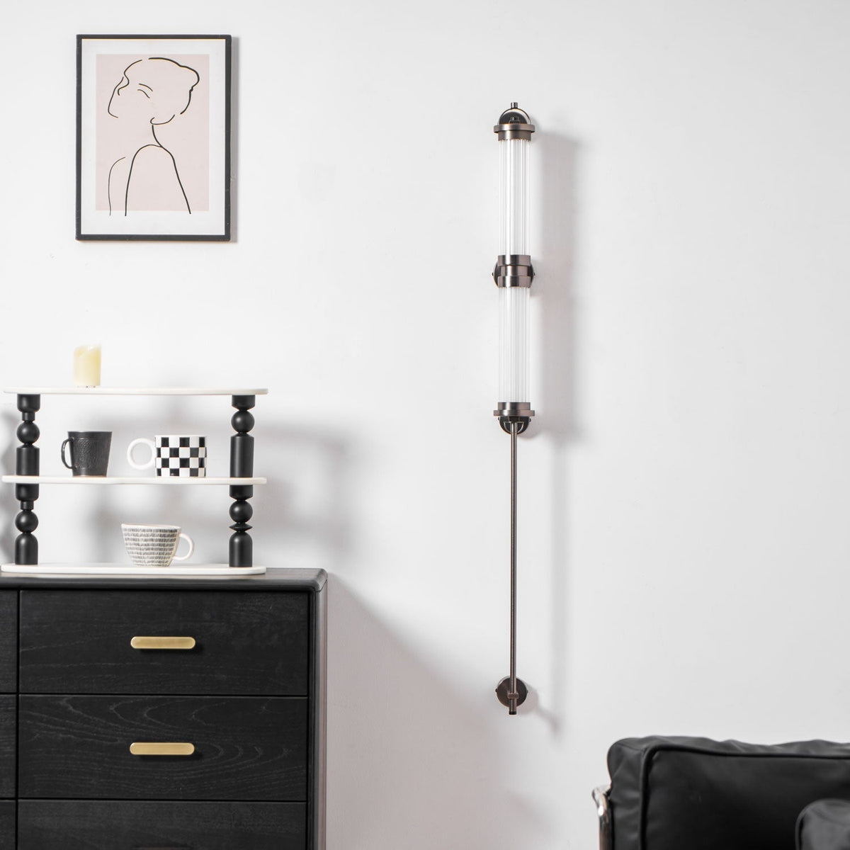 Eirirella applique in vetro verticale stile nordico