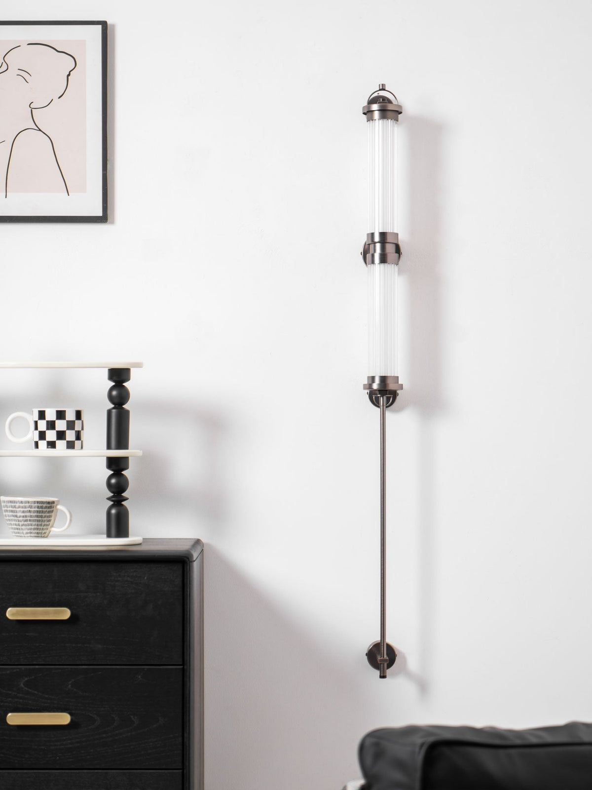 Eirirella applique in vetro verticale stile nordico