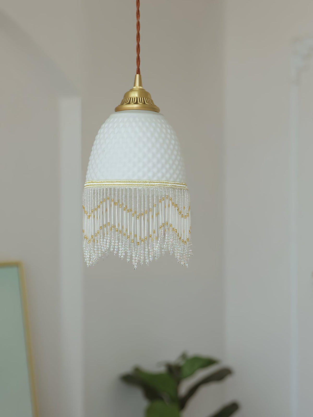 Mesh Tassel lampada a sospensione in vetro