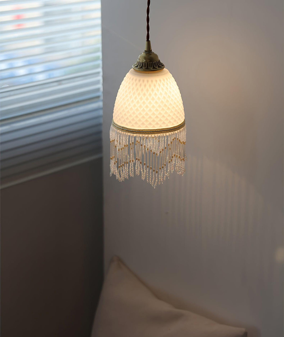 Mesh Tassel lampada a sospensione in vetro