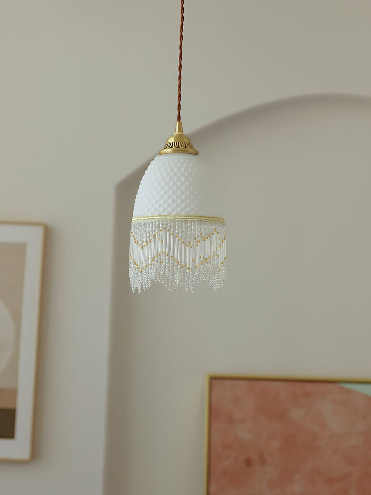 Mesh Tassel lampada a sospensione in vetro