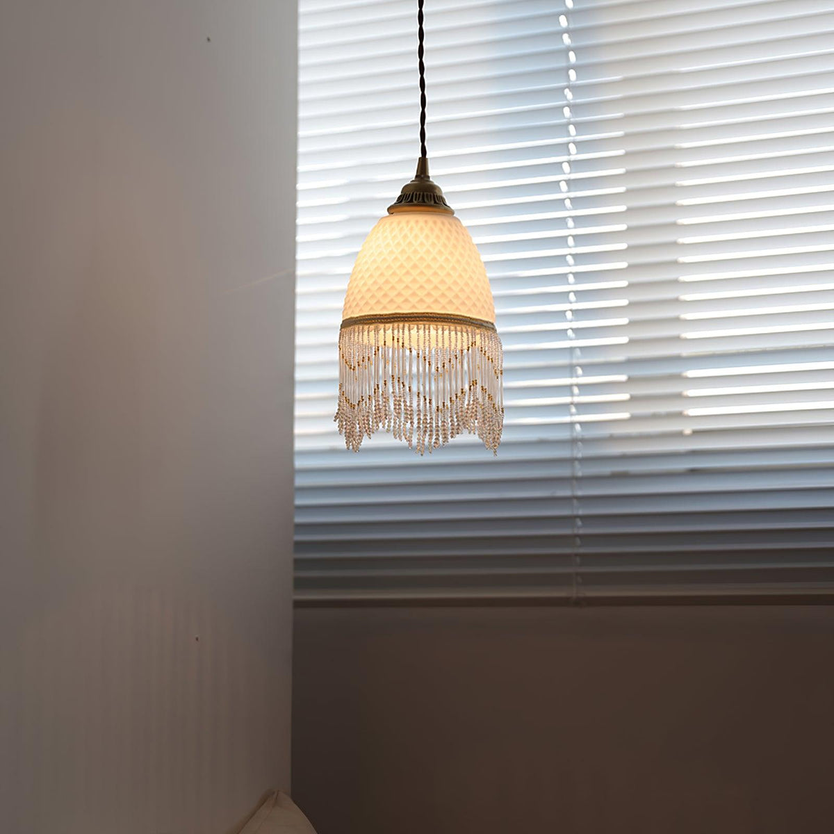 Mesh Tassel lampada a sospensione in vetro