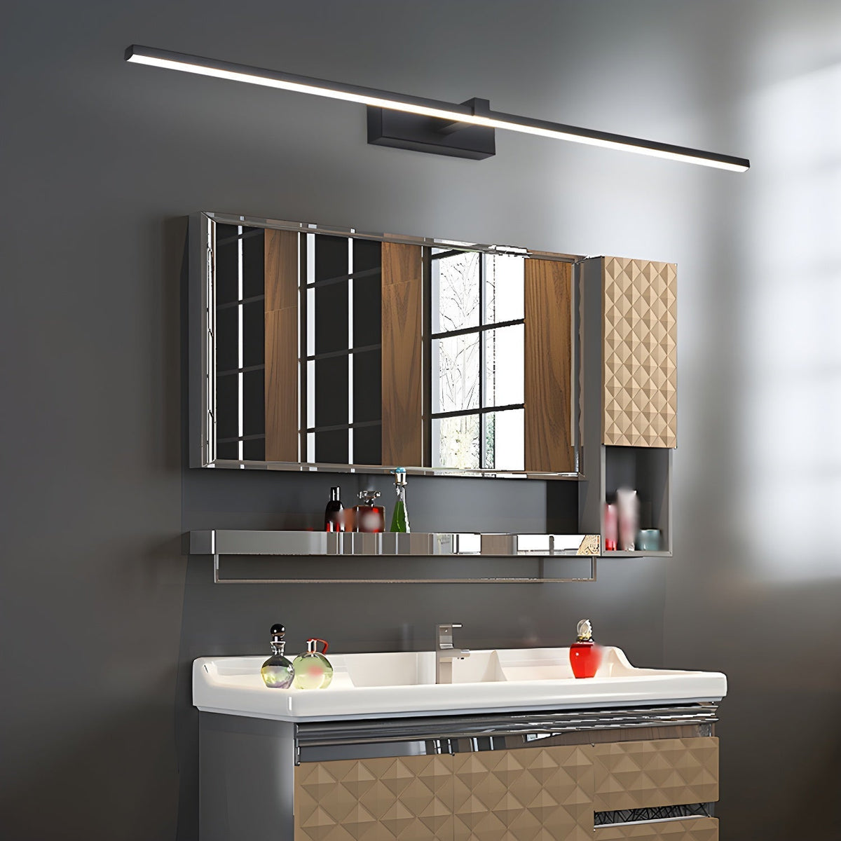 Yume lampada da parete lineare minimalista a specchio moderno