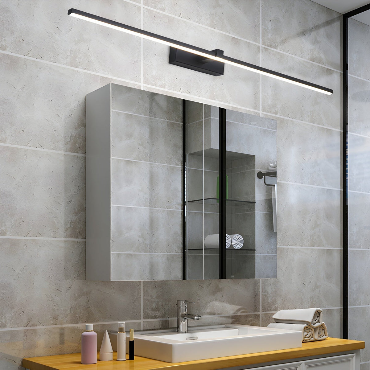 Yume lampada da parete lineare minimalista a specchio moderno