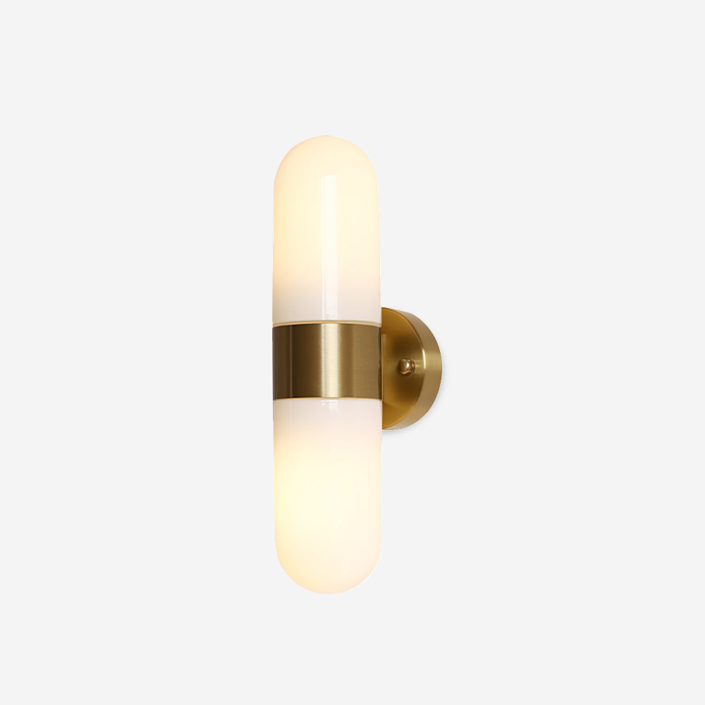 Lampada da parete in metallo e vetro, stile moderno minimalista verticale per camera da letto