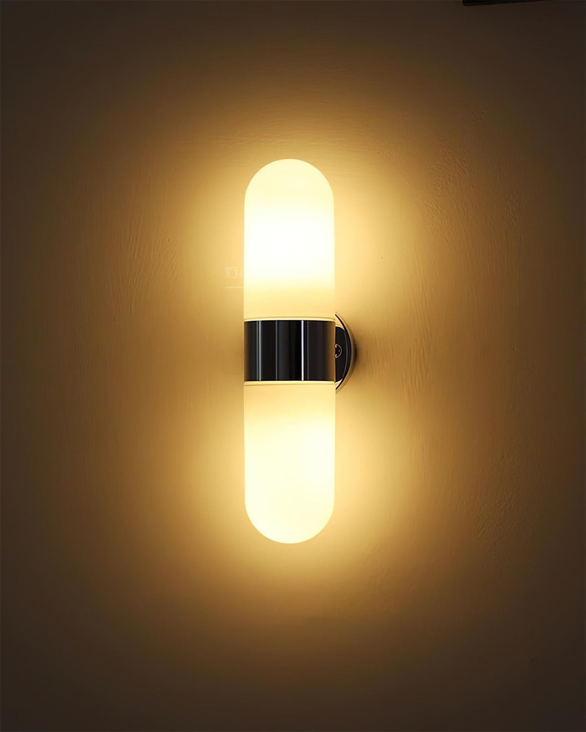 Lampada da parete in metallo e vetro, stile moderno minimalista verticale per camera da letto
