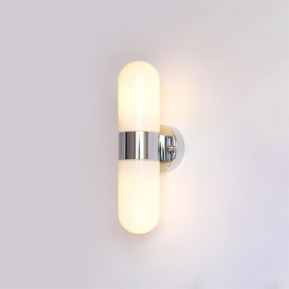Lampada da parete in metallo e vetro, stile moderno minimalista verticale per camera da letto