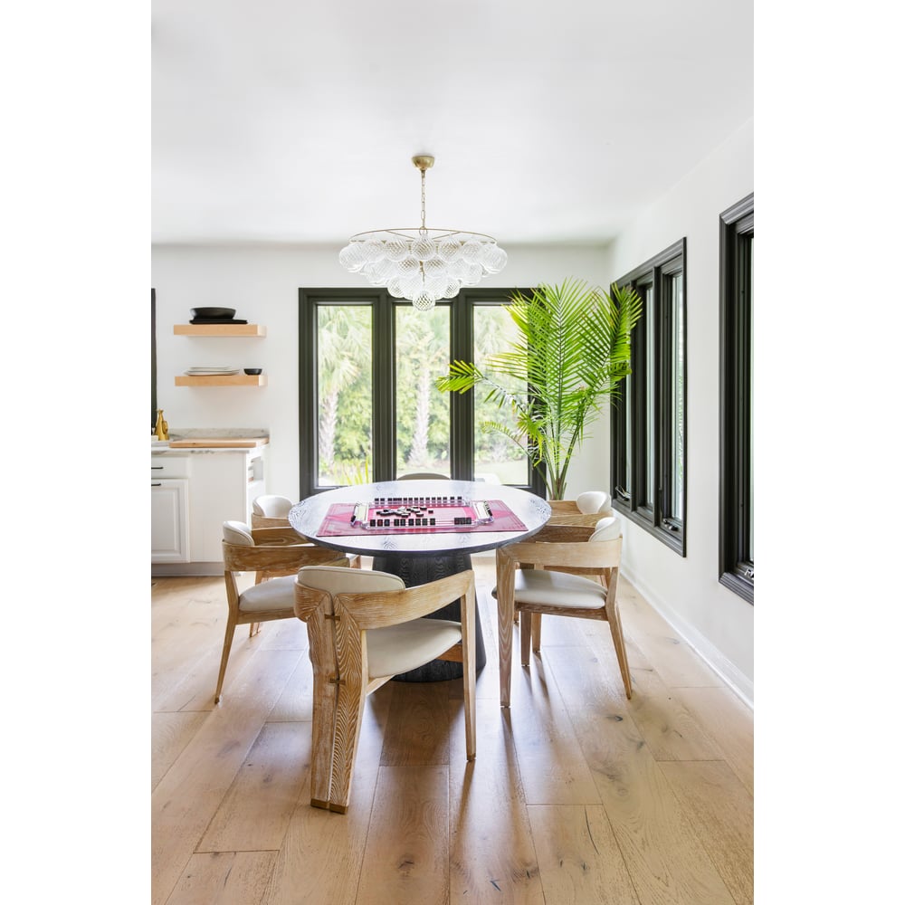 Velineon lampadario sfera in vetro Trasparente ottone Antico elegante