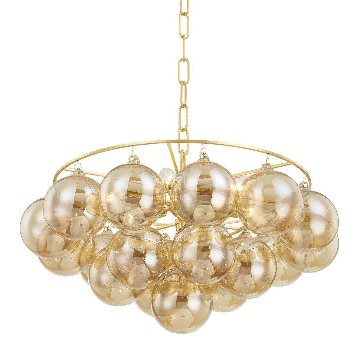 Velineon lampadario sfera in vetro Trasparente ottone Antico elegante