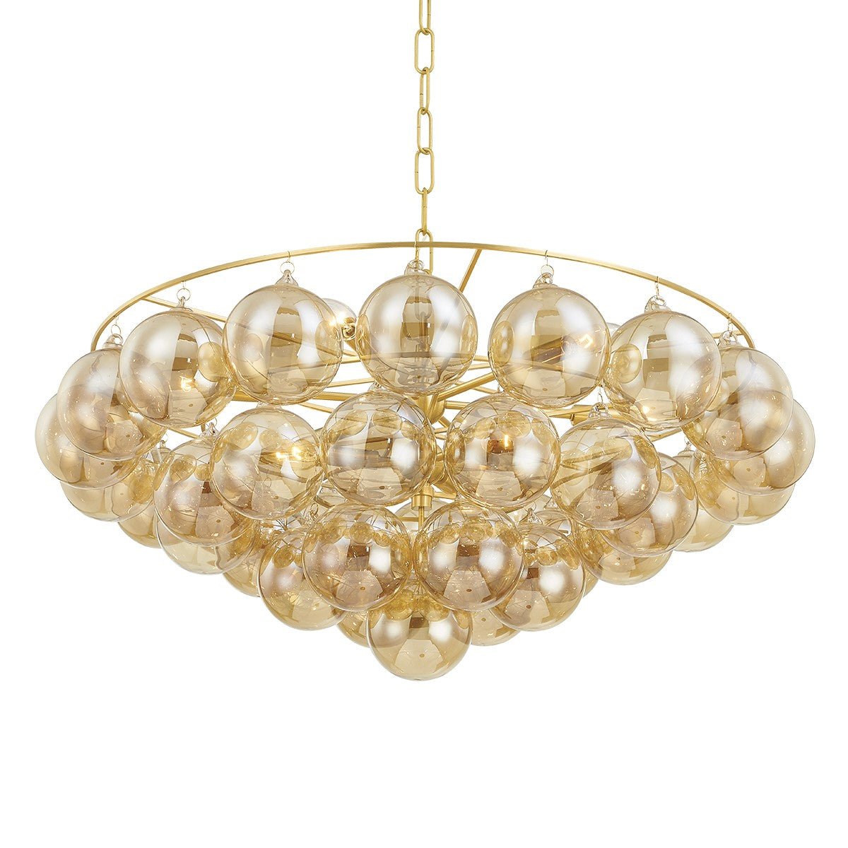 Velineon lampadario sfera in vetro Trasparente ottone Antico elegante