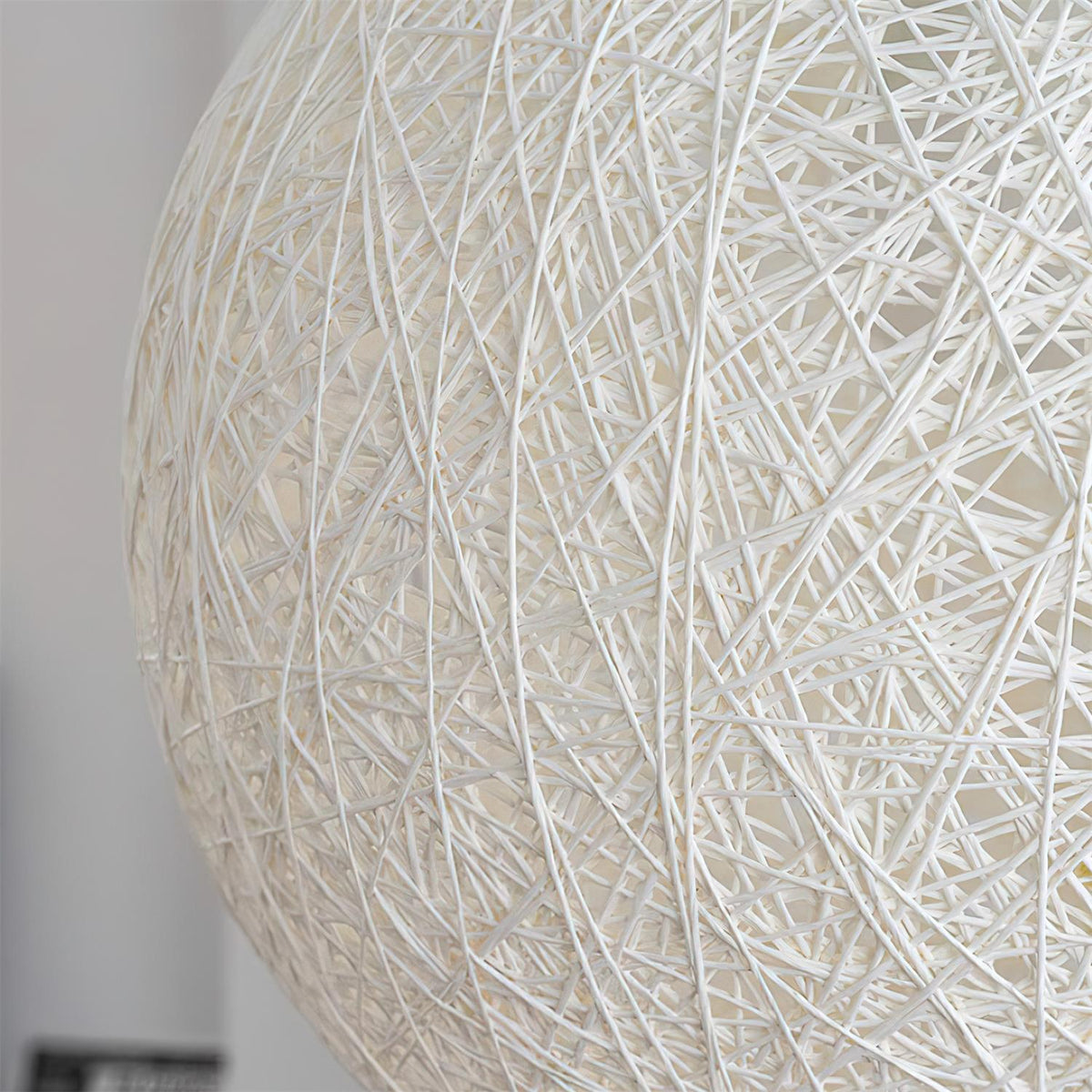 Rovira lampada a sospensione Canapa Intrecciata sfera Bohemian