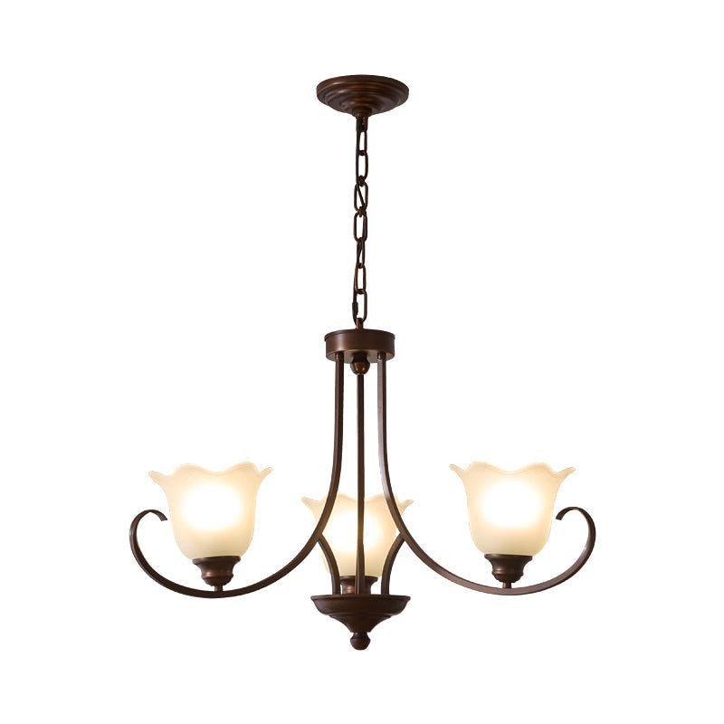 Nydorisra Elegance vintage lampadario in vetro con Motivo Florale floreale
