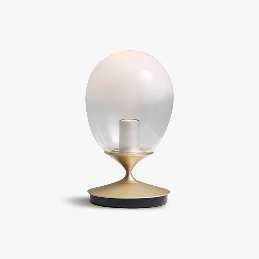 Unex lampada da tavolo in vetro oro artistico