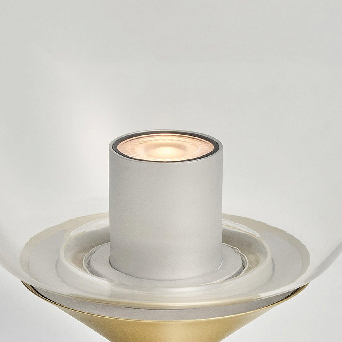 Unex lampada da tavolo in vetro oro artistico