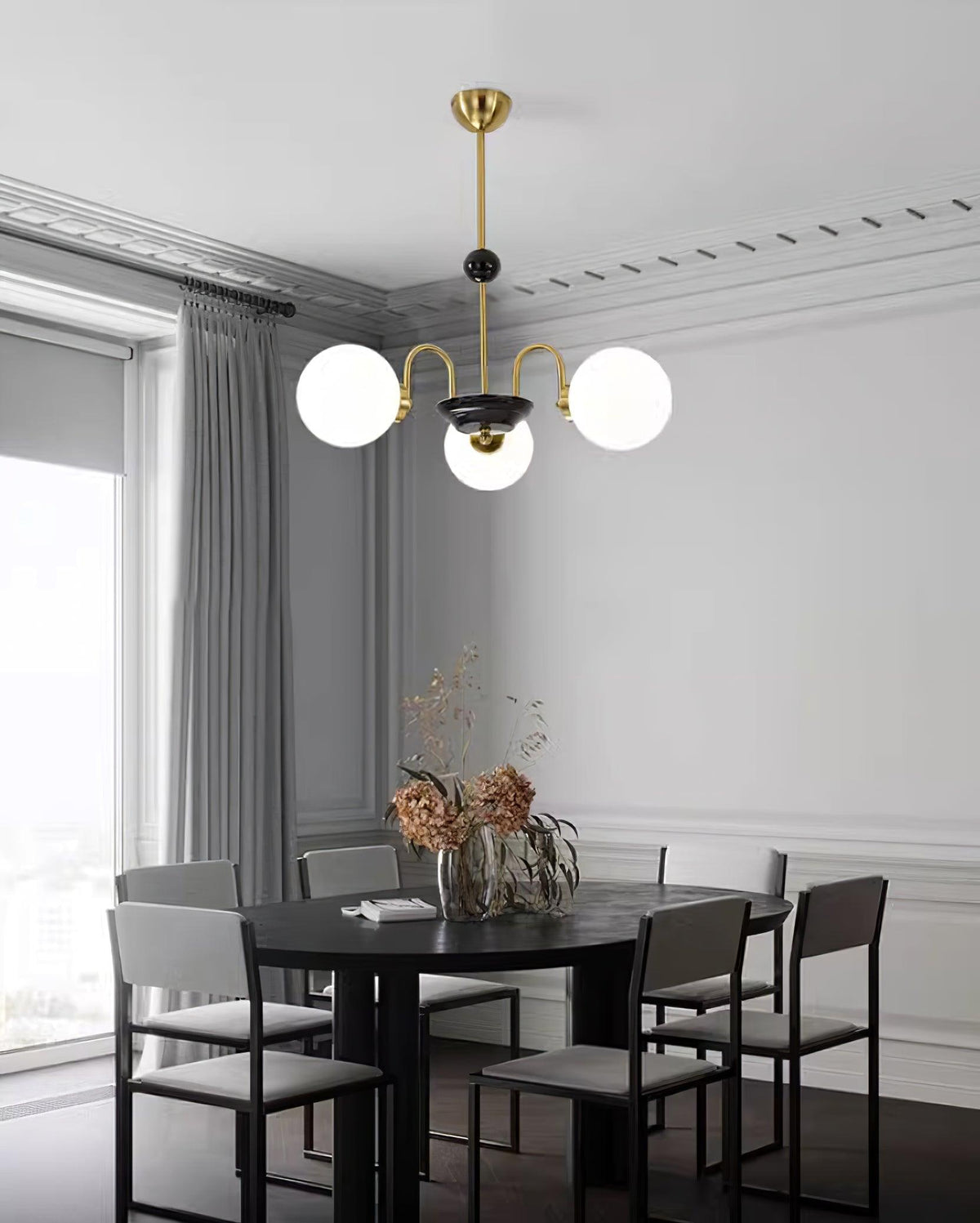Lampadario Bracci Curvi Ombrelloni Sferici Stile moderno Retro sala da pranzo | Relic Pieces