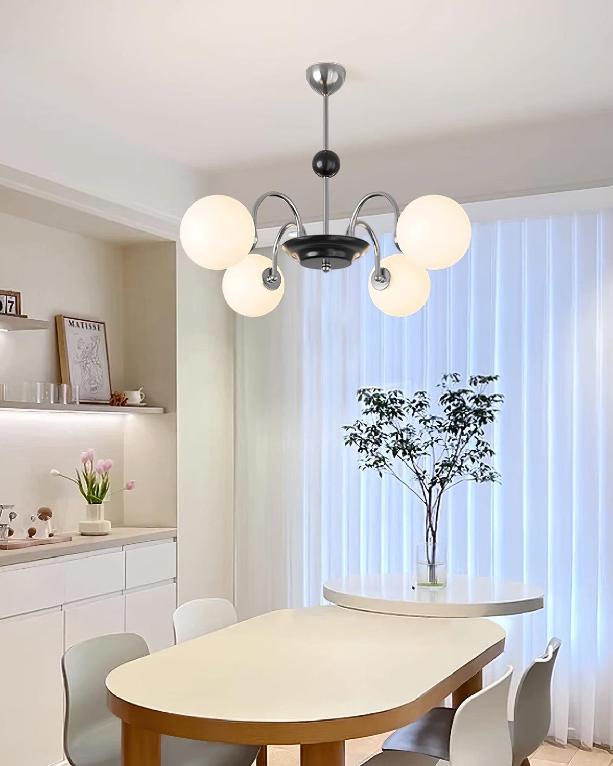 Lampadario Bracci Curvi Ombrelloni Sferici Stile moderno Retro sala da pranzo | Relic Pieces