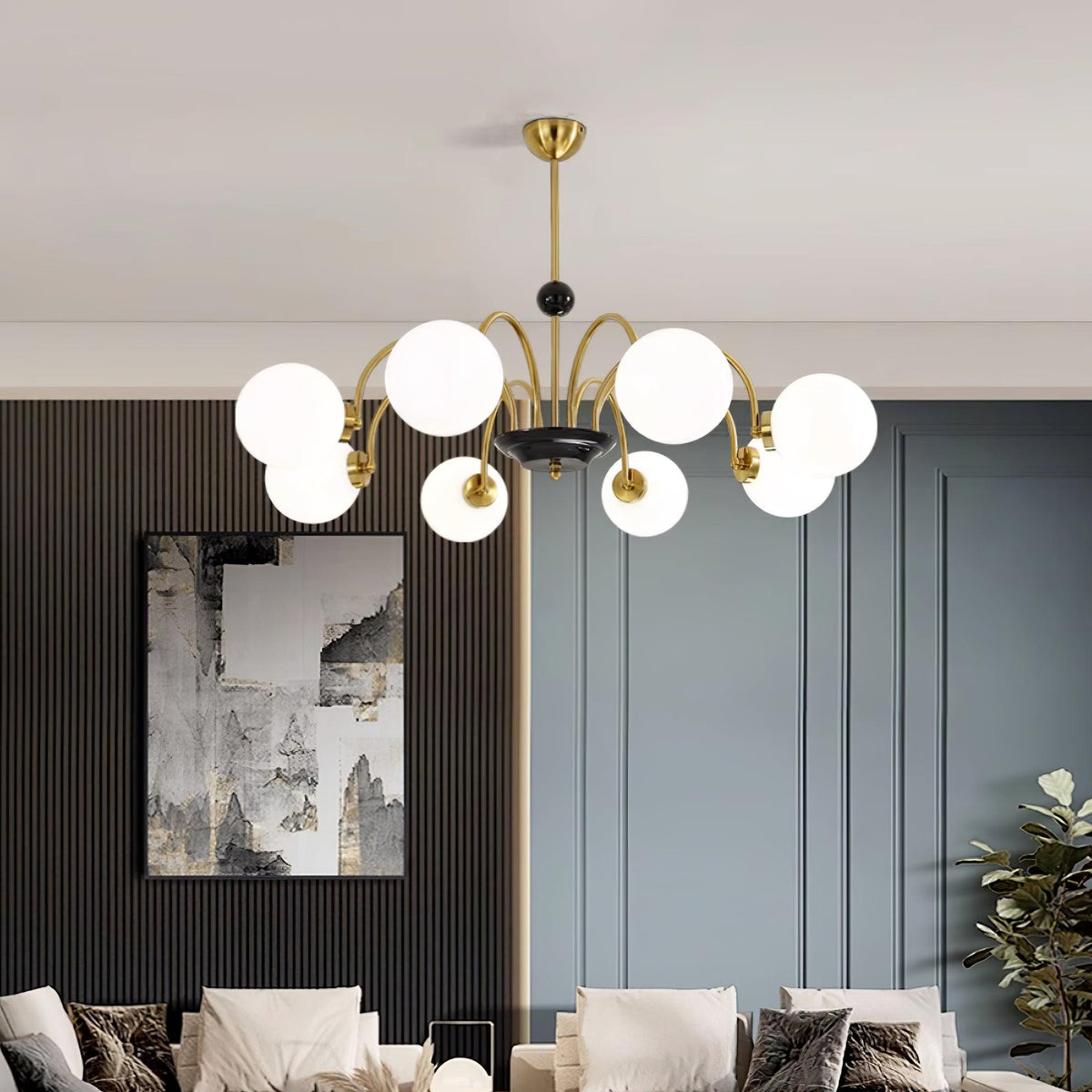 Lampadario Bracci Curvi Ombrelloni Sferici Stile moderno Retro sala da pranzo | Relic Pieces