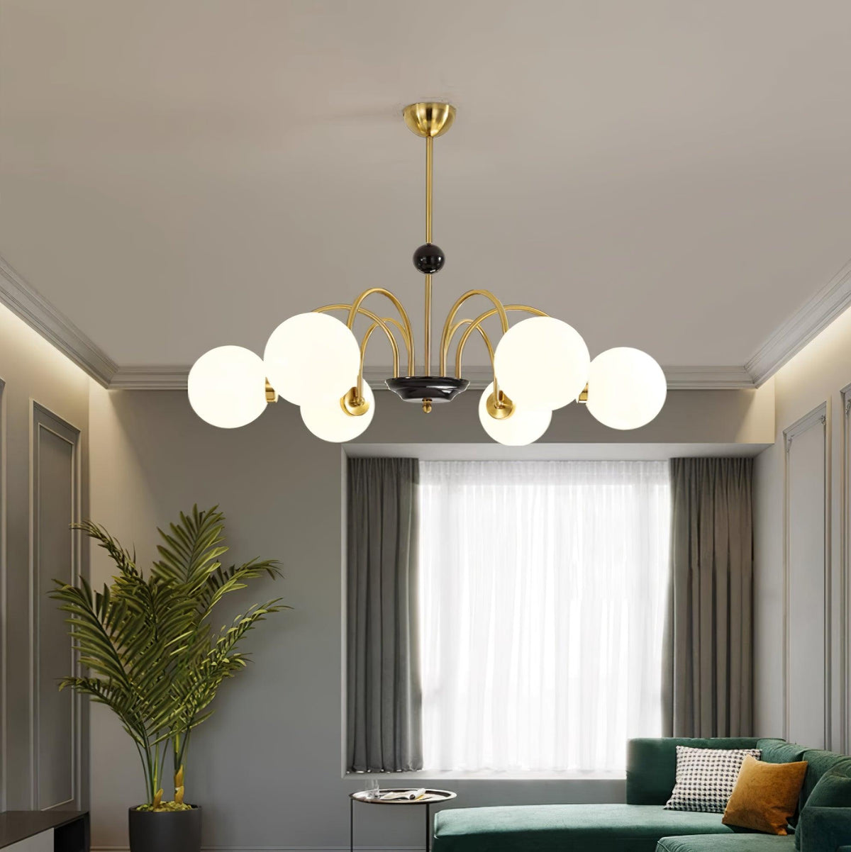 Lampadario Bracci Curvi Ombrelloni Sferici Stile moderno Retro sala da pranzo | Relic Pieces