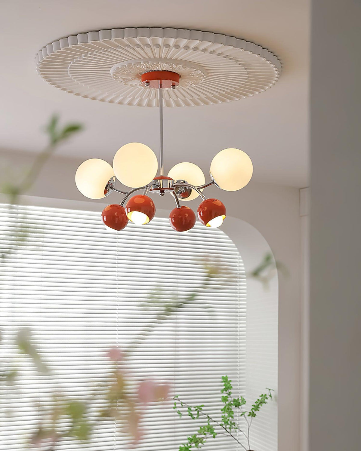 Eloria lampadario vetro Cupola Petalo minimalista Ambientale