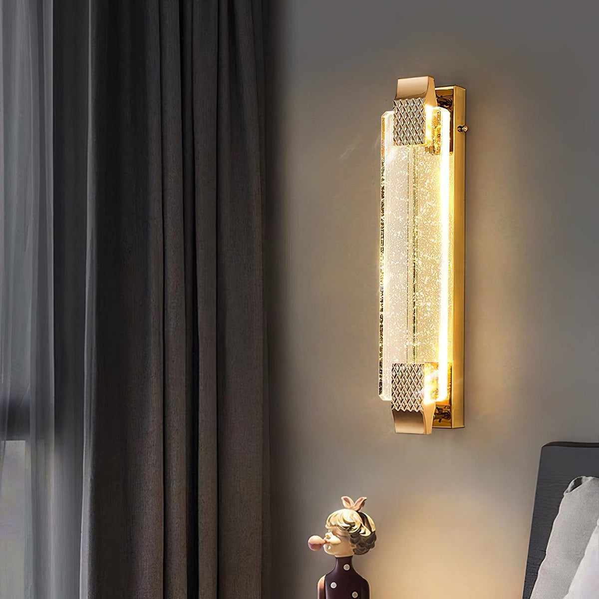 Tevan lampada da parete in cristallo Glam