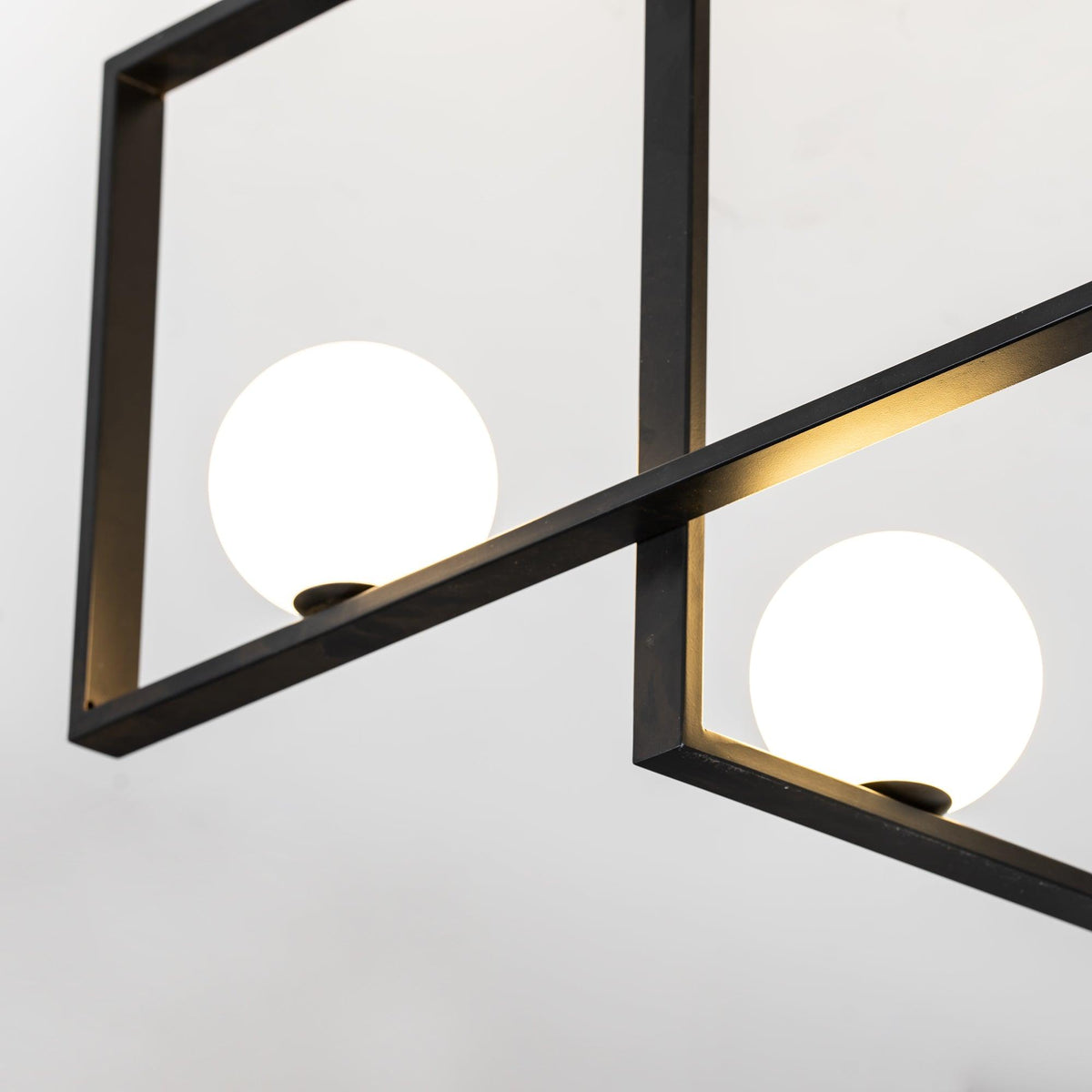Veliiel lampadario Mondrian Geometrico in vetro e ottone moderno