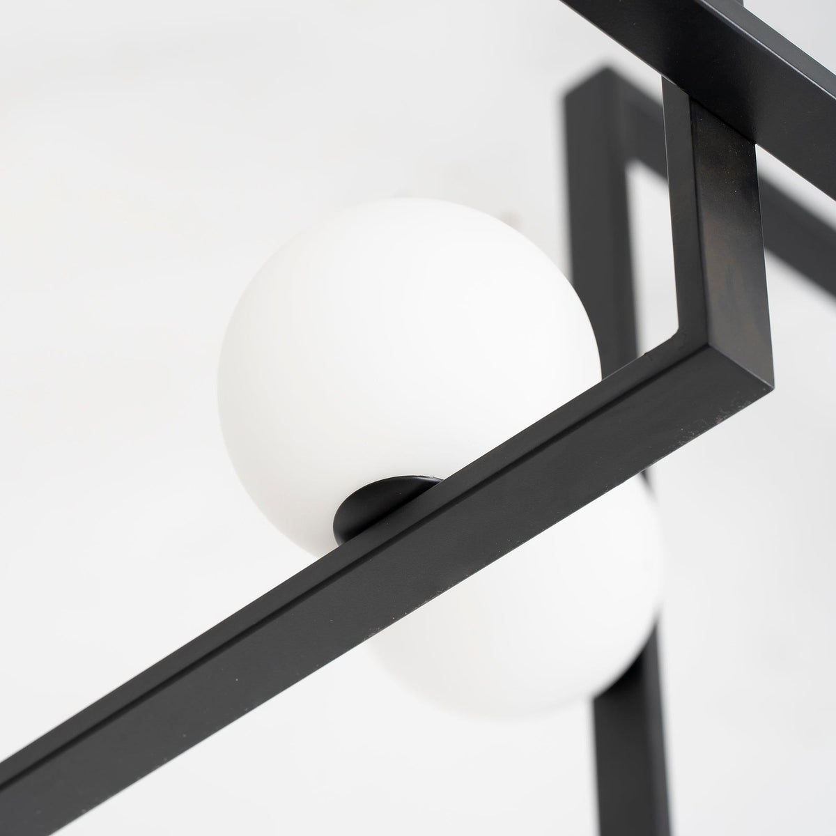 Veliiel lampadario Mondrian Geometrico in vetro e ottone moderno