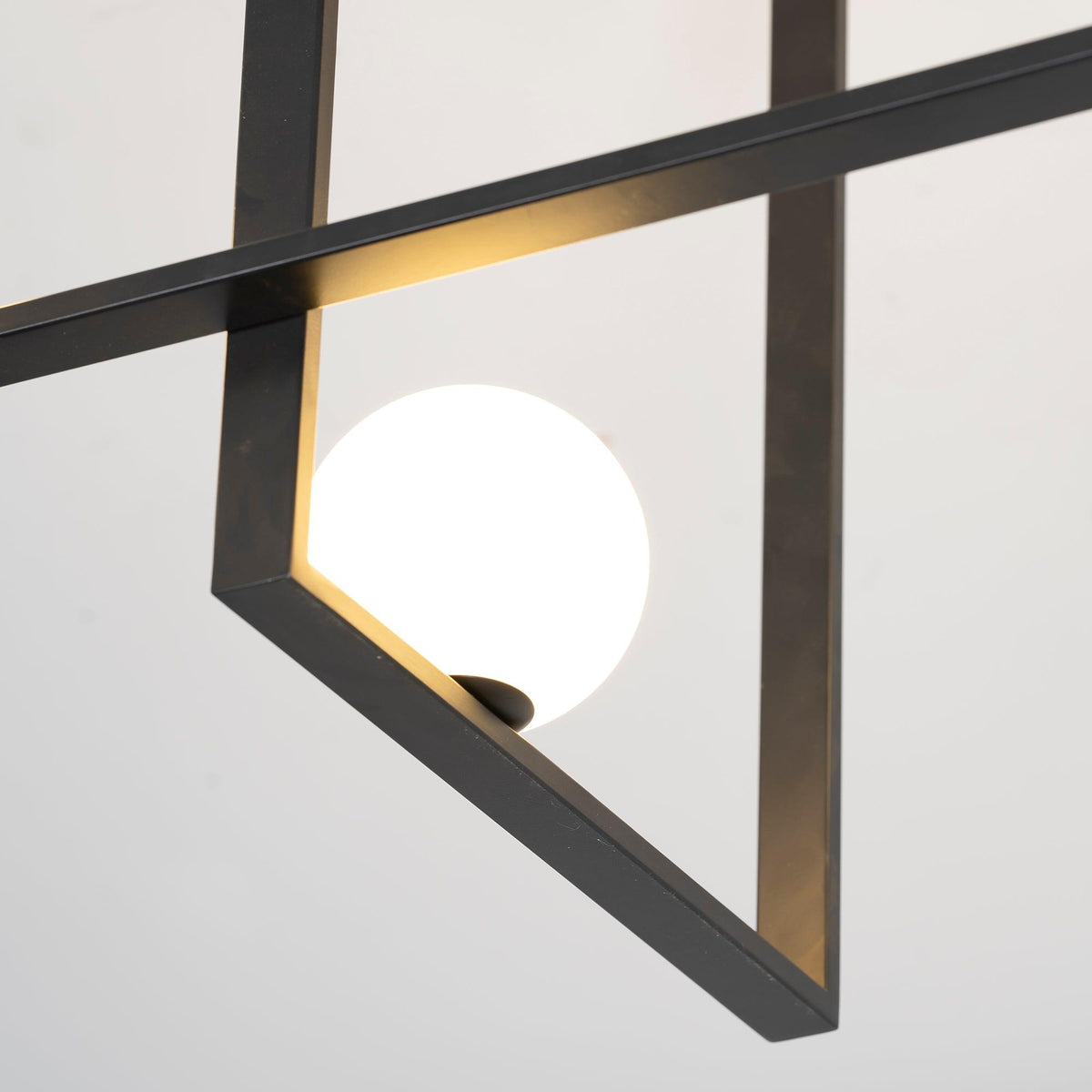 Veliiel lampadario Mondrian Geometrico in vetro e ottone moderno
