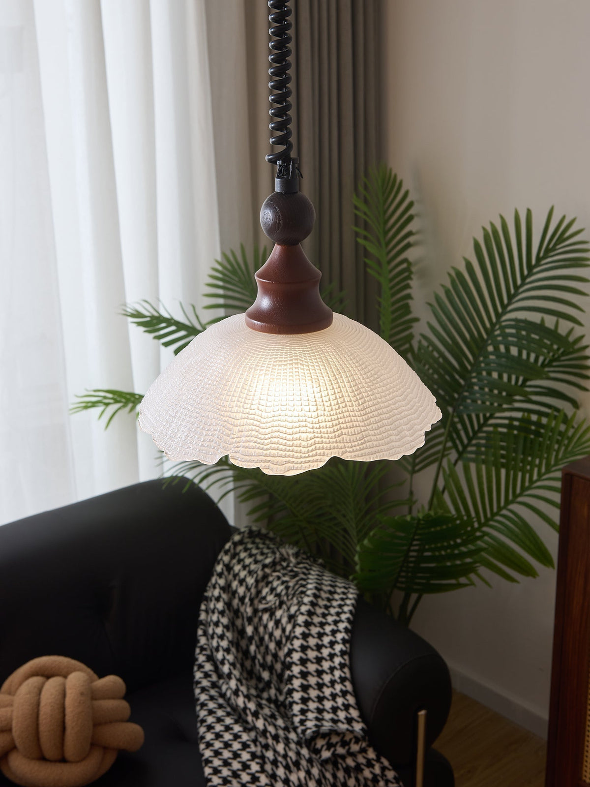 Nydoreth Elegance vintage Art lampada a sospensione in legno