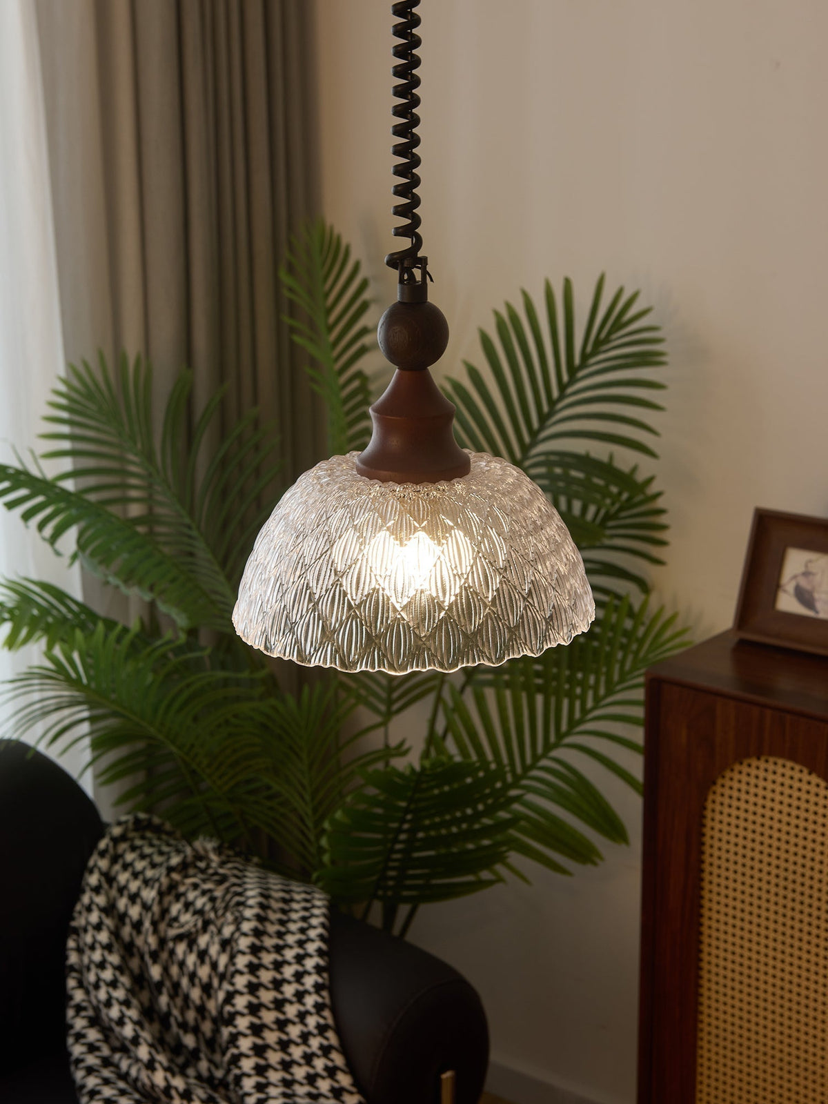 Nydoreth Elegance vintage Art lampada a sospensione in legno
