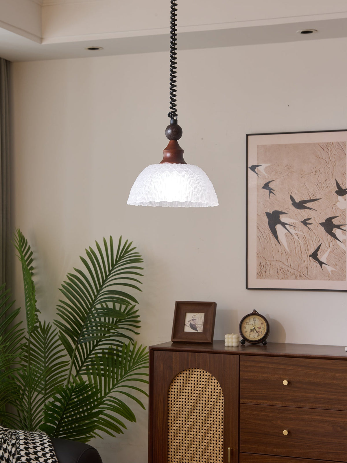 Nydoreth Elegance vintage Art lampada a sospensione in legno