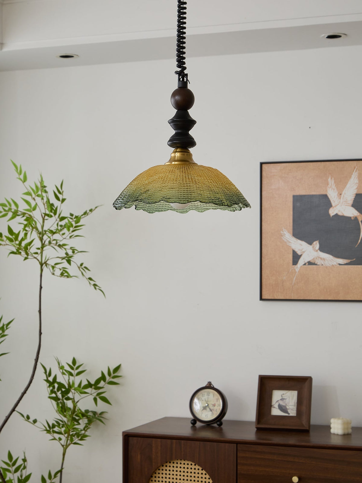 Nydoreth Elegance vintage Art lampada a sospensione in legno