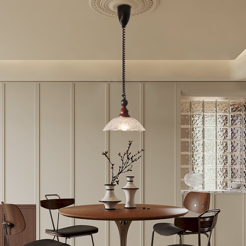 Nydoreth Elegance vintage Art lampada a sospensione in legno