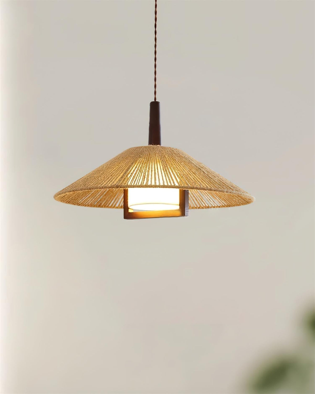 Fidoya lampada a sospensione in canapa intrecciata