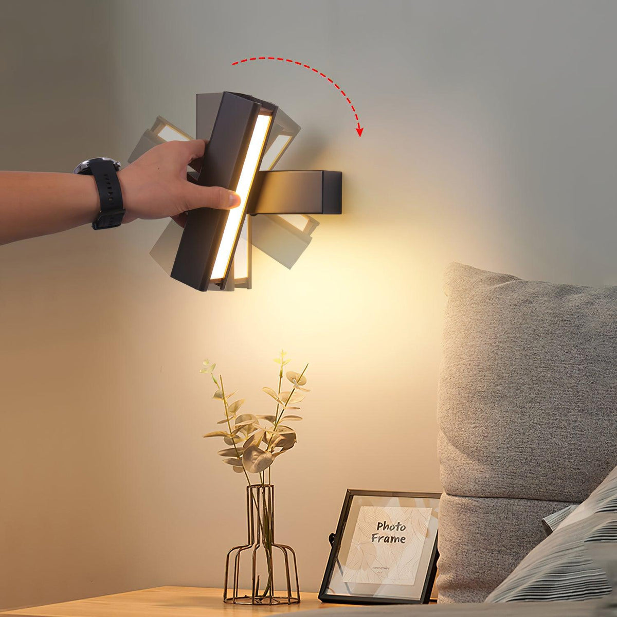 Lampada da parete regolabile in alluminio per camera da letto e soggiorno