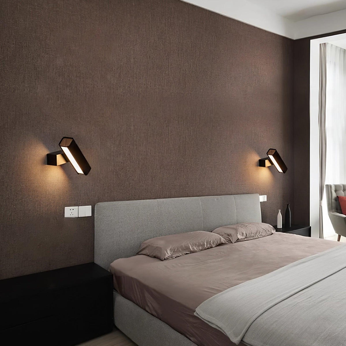 Lampada da parete regolabile in alluminio per camera da letto e soggiorno