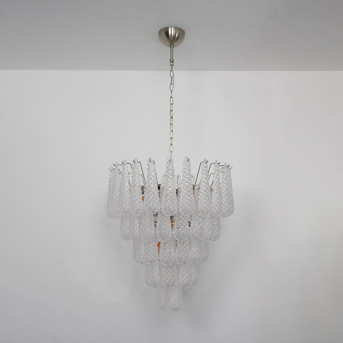 Lioralella lampadario Gocce Trasparenti vetro di Murano Cascata Diamante