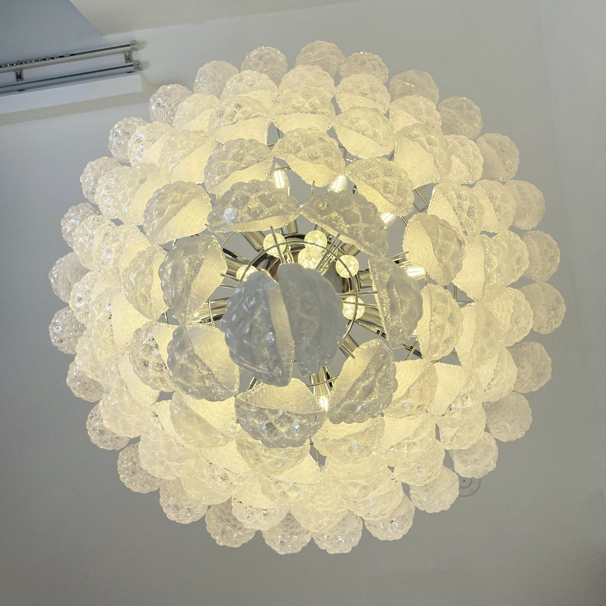 Lioralella lampadario Gocce Trasparenti vetro di Murano Cascata Diamante