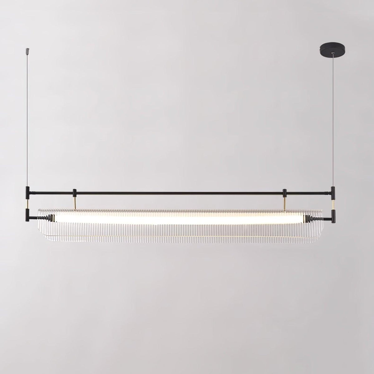 Meldo lampadario lineare Striscia Acrilico Lungo