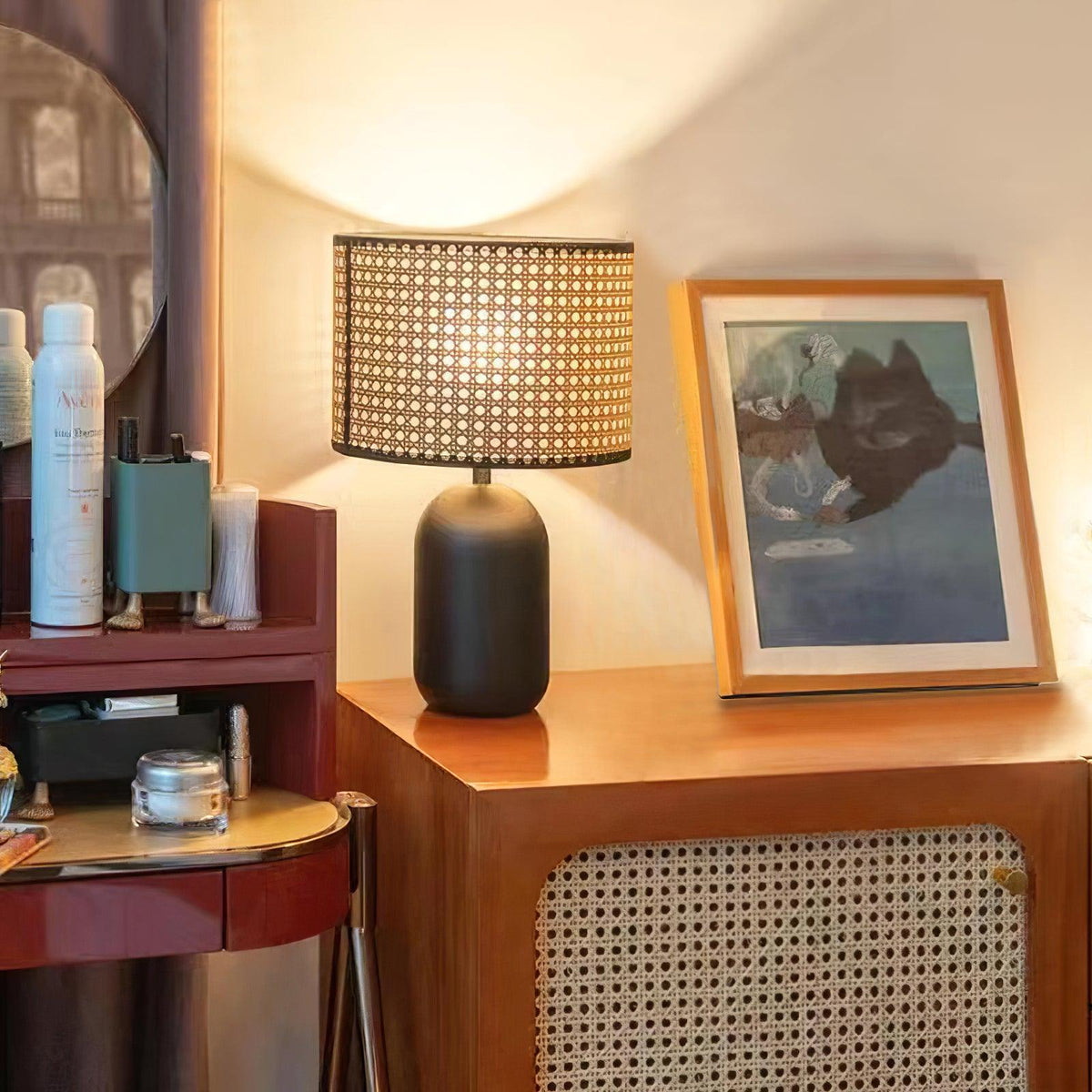 Ravarielle lampada da tavolo moderna in bambù