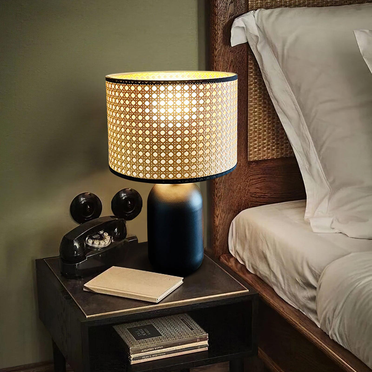 Ravarielle lampada da tavolo moderna in bambù