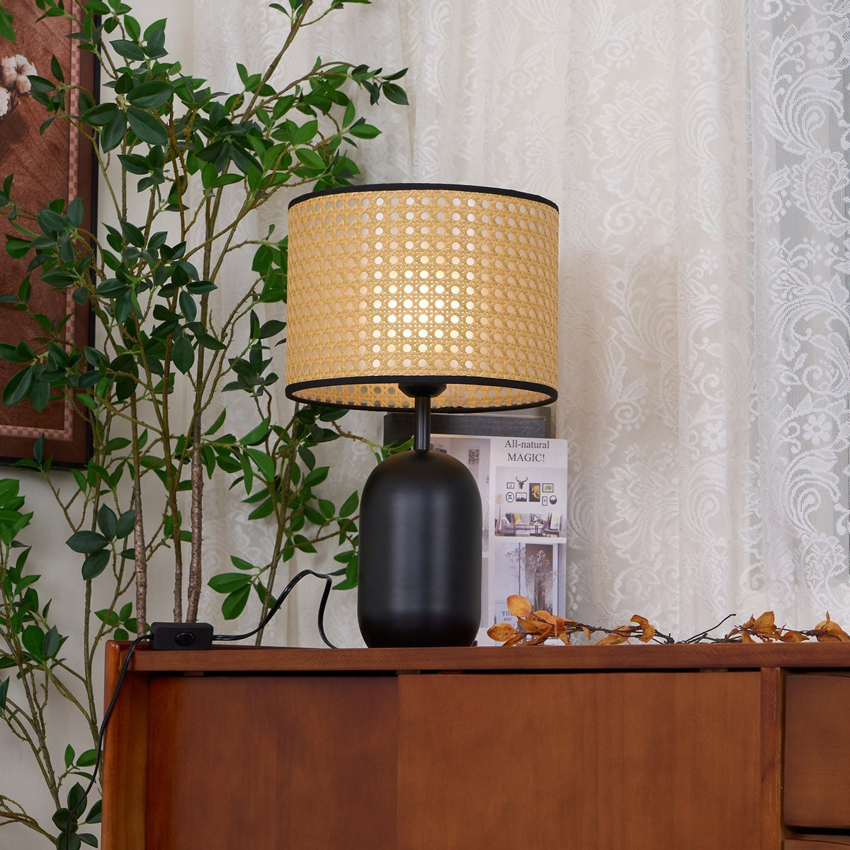 Ravarielle lampada da tavolo moderna in bambù