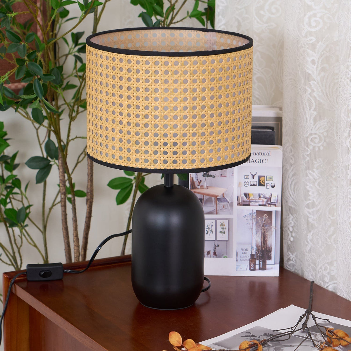 Ravarielle lampada da tavolo moderna in bambù