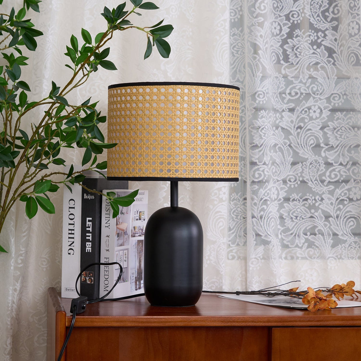 Ravarielle lampada da tavolo moderna in bambù